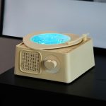 Altavoz Portátil - Altavoz Inalámbrico Reproductor de Música,Forma De Tocadiscos con Sonido Envolvente para Playa Terraza Jardín Camping Y Autocaravana - Imagen 3