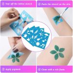 URAQT Body and Face Paint, 12 Colors Safety Non-Toxic Face Paint, Face Painting Kit with 30 Templates 2 Brushes, Makeup Paint for Children Halloween Parties Cosplay - Imagen 5