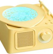 Altavoz Portátil Inalámbrico - Altavoz Portátil para Música,Equipo de Entretenimiento con Luz RGB en Forma de Tocadiscos para Sala Picnic