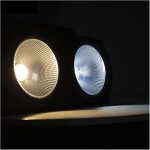 LED Stage Light, 2 Eyes 200W LED 2 in 1 Cool Warm White Lighting 2X100W Blinding Lighting Wedding Party Bar DMX Stage Lighting - Imagen 5