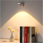 Stage Spotlight, LED, Wireless Picture Light, Rechargeable Motion Sensor Painting Light, Adhesive Lights, 360° Rotation, Di - Imagen 6