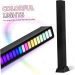 SUPVOX Barra De Luz Led Rgb Activada Por Sonido Micrófono Sensible, Recargable 5v, Set De 2 Unidades Negro, Iluminación Ambiental Para Coche y Dormitorio - Imagen 4