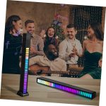SUPVOX Barra De Luz Led Rgb Activada Por Sonido Micrófono Sensible, Recargable 5v, Set De 2 Unidades Negro, Iluminación Ambiental Para Coche y Dormitorio - Imagen 6