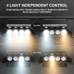 COB Par LED 200W Cool White / Warm Stage Light 3200K/6500K with Strobe Effect Spotlight for Photography Party Birthday Bar Disco - Imagen 4