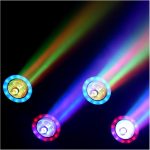 Luces de DJ, 60W Led RGBW 4 en 1 haz de luz con cabezal móvil Lira movimiento haz escenario DJ focos iluminación de Control - Imagen 5