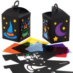 Baker Ross AX203 Halloween Wizard Lantern Kits - 4 Pack, For Kids To Decorate And Display During Trick Or Treat Season