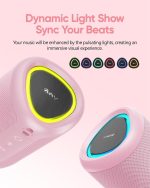 AY Portable Bluetooth Speaker with Lights, IPX5 Waterproof, Stereo Speaker, AUX&TF-Card Input, 24H Autonomy, Compact Bluetooth 5.3 Wireless Speaker for Camping, Travel, Outdoors - Imagen 3