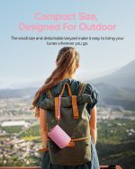 AY Portable Bluetooth Speaker with Lights, IPX5 Waterproof, Stereo Speaker, AUX&TF-Card Input, 24H Autonomy, Compact Bluetooth 5.3 Wireless Speaker for Camping, Travel, Outdoors - Imagen 5