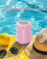 AY Portable Bluetooth Speaker with Lights, IPX5 Waterproof, Stereo Speaker, AUX&TF-Card Input, 24H Autonomy, Compact Bluetooth 5.3 Wireless Speaker for Camping, Travel, Outdoors - Imagen 7