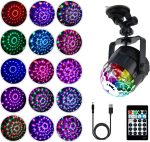 Luces de Fiesta, Rgb 4w 15 Color LED USB Luz de bola de disco mágica de cristal DJ Party Car Cumpleaños Cumpleaños Efecto de iluminación de escenario activado - Imagen 3
