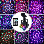 Luces de Fiesta, Rgb 4w 15 Color LED USB Luz de bola de disco mágica de cristal DJ Party Car Cumpleaños Cumpleaños Efecto de iluminación de escenario activado - Imagen 4