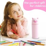 1 Piece Kawaii 2 in 1 Kawaii School Legami Case Soft Silicone, 18.5 x 6.5 cm Animal Theme for Table Pen Holder, Zipper, Coloured Pencils Marker (Pig) - Imagen 4