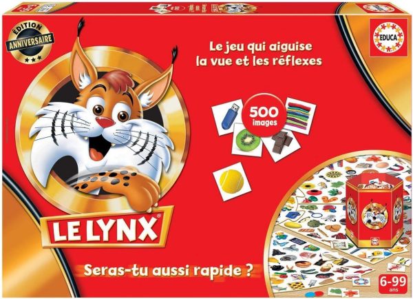 Educa - Board Games The Lynx 500 Images. Plateau game birthday edition of the Lynx to sharpen View and Reflections. Board Game for Fun in Family and Friends, Recommended for 6 Years.