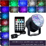 Luces de Fiesta, 6W 15 colores LED Efecto de iluminación de proyección de escenario de onda de agua DJ Lámpara de bola mágica de cristal de la fiesta de discoteca con control remoto - Imagen 3