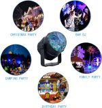 Luces de Fiesta, 6W 15 colores LED Efecto de iluminación de proyección de escenario de onda de agua DJ Lámpara de bola mágica de cristal de la fiesta de discoteca con control remoto - Imagen 4