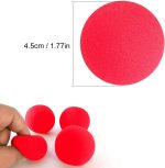 Respicefinem Sponge Balls for Magic Tricks, 10 Pieces Red Sponge Balls Close-Up Street Classic Comedy Trick Accessories Toys Magic Ball Circus - Imagen 3