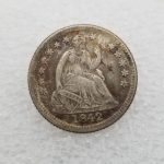 Antique Liberty Antique Coin 1842 US Hobo Nickel Half Penny Dollar Coin Morgan - American Commemorative Coin Gift for Dad/Friend/Husband Future Experience - Imagen 3