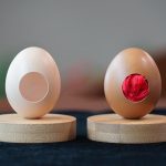 Real Egg (White / Brown) Real Magic Tricks Made of Silk to Egg Routine Magic Props Close-up Street Illusions Tricks Props (White) - Imagen 3