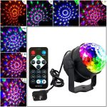 Luces de Fiesta, 6w 7 color Rgb Remoto LED Bola de mágica de cristal DJ Fiesta de iluminación de escenario de discoteca Fiesta de fiesta Navidad Lámpara de música de cumpleaños - Imagen 5