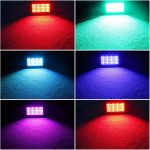 Luces de Fiesta, Control remoto 12 LED RGB Efecto de iluminación de escenario estroboscópico bla-nco Disco DJ Bar Fiesta de vacaciones Navidad Flash Sound Light Active Light(Bianco) - Imagen 5