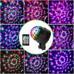 Luces de Fiesta, 4W 15 colores CRISTAL CRISTAL CRYSTAL BALL RGB LED Partido de efectos de iluminación de escenario DJ Lámpara Disco con control remoto. - Imagen 3