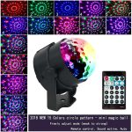 Luces de Fiesta, 4W 15 colores CRISTAL CRISTAL CRYSTAL BALL RGB LED Partido de efectos de iluminación de escenario DJ Lámpara Disco con control remoto. - Imagen 4