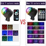 Luces de Fiesta, 4W 15 colores CRISTAL CRISTAL CRYSTAL BALL RGB LED Partido de efectos de iluminación de escenario DJ Lámpara Disco con control remoto. - Imagen 5