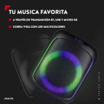 Fenton Track160 – Portable Bluetooth Speaker 5.3 100 W with 10 H Battery, LED Lights, Remote Control, Stereo, Ideal for Parties, Outdoors or Mobile Use – Black - Imagen 3
