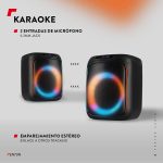 Fenton Track160 – Portable Bluetooth Speaker 5.3 100 W with 10 H Battery, LED Lights, Remote Control, Stereo, Ideal for Parties, Outdoors or Mobile Use – Black - Imagen 6