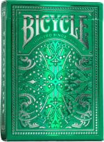Bicycle Premium Jacquard Cards, Silver and Emerald Green, Deck of Cards for Collectors and Wizards