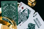 Bicycle Premium Jacquard Cards, Silver and Emerald Green, Deck of Cards for Collectors and Wizards - Imagen 8