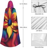 Capa de disfraz con capucha para Halloween, con estampado de gato para adultos, para bailes de máscaras, carnaval, exposición de cómics - Imagen 5