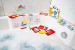 Eberhard Faber 524116 16 Piece Kids Bath Set with Bath Crayons, Bath Colors, Stencils, Sponge, Crackling Baths, Bath Fun Box - Imagen 3