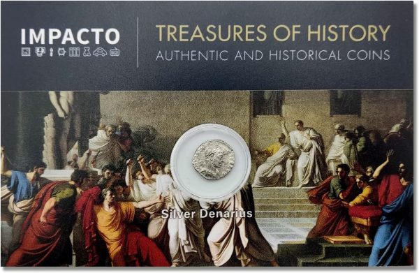 IMPACTO COLECCIONABLES | Authentic Ancient Coin of Rome | Silver Denarius of the Roman Empire, the Coin That Forged an Empire | Includes Certificate of Authenticity