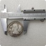 Antique Crafts American 1795 Silver Dollar Silver Plated Brass #013 - Imagen 3
