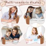 2 in 1 Silicone Kawaii Pencil Case - Expandable Cute Animal Pencil Case for Pens Supplies Office School with 4 Erasable Gel Pens, Black/White, well - Imagen 4