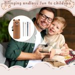2 in 1 Silicone Kawaii Pencil Case - Expandable Cute Animal Pencil Case for Pens Supplies Office School with 4 Erasable Gel Pens, Black/White, well - Imagen 7