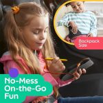 Pizarra magnética para niños con bolígrafo magnético y cuentas, juguete educativo a partir de 3 años, tablero mágico para viajes, creatividad y aprendizaje de escritura (negro) - Imagen 3