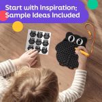 Pizarra magnética para niños con bolígrafo magnético y cuentas, juguete educativo a partir de 3 años, tablero mágico para viajes, creatividad y aprendizaje de escritura (negro) - Imagen 4