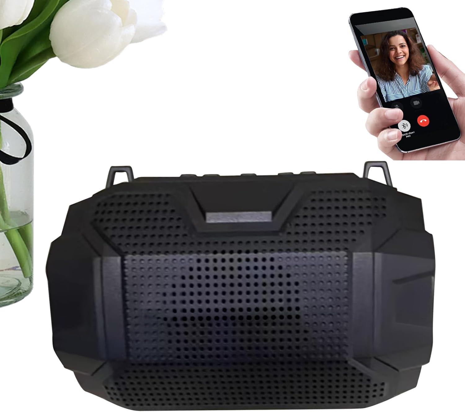 Altavoz Portátil Inalámbrico,Reproductor Musical Portátil | Sonido Profundo Moderno para Melómanos Y Ambientes Hogareños - Imagen 9