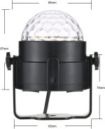 Luces de Fiesta, 3W RGB LED Bola de mágica de cristal DJ Disco bola lumiere sonido activado escenario iluminación efecto música fiesta fiesta fiesta - Imagen 4