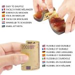 Kurtzy Gold Leaf Poker Cards - Waterproof Card Games for Magic, Playing Poker and Family Games - Professional Poker Deck with 500 Euro Design and Gift Box - Imagen 4