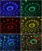 Luces de Fiesta, LED USB Disco Rgb Crystal Magic Ball Light Amarillo Efecto de iluminación de escenario estrella de cinco puntas for DJ Fiesta de fiesta de vacaciones navidad - Imagen 4