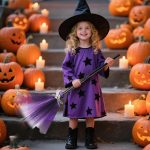 Escoba De Bruja De Juguete Halloween,Juguete de Disfraz de Bruja para Niñas - Accesorios para Juegos de Imitación Fiesta de Truco o Trato Infantil Decoración de Casa Encantada - Imagen 9