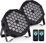 LED Stage Lights - 36 RGB LED Party Lights with Sound Activated DMX Remote Control for Disco Dance Wedding Club Christmas Birthday Music Party Stage Lighting