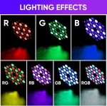 LED Stage Lights - 36 RGB LED Party Lights with Sound Activated DMX Remote Control for Disco Dance Wedding Club Christmas Birthday Music Party Stage Lighting - Imagen 3