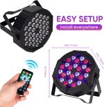 LED Stage Lights - 36 RGB LED Party Lights with Sound Activated DMX Remote Control for Disco Dance Wedding Club Christmas Birthday Music Party Stage Lighting - Imagen 5