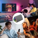 Altavoces Inalámbricos Portátiles | Altavoces Inalámbricos Exteriores con Luz RGB - Sonido Estéreo, Gadgets Tecnológicos con Control Táctil, Electrónicos con Larga Duración de Batería para - Imagen 4