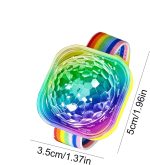 Disco Ball Bracelet, Disco Ball Light, LED Stage Light Watch with Sound Activation, Sound Sensitive Disco Bracelet, Stage LED Light Watch, - Imagen 5