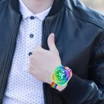 Luz LED de bola de discoteca, pulsera de bola de discoteca, bola de luz USB con ventosa, reloj de luz LED de escenario con activación por sonido, luces de ambiente intermitentes coloridas - Imagen 4
